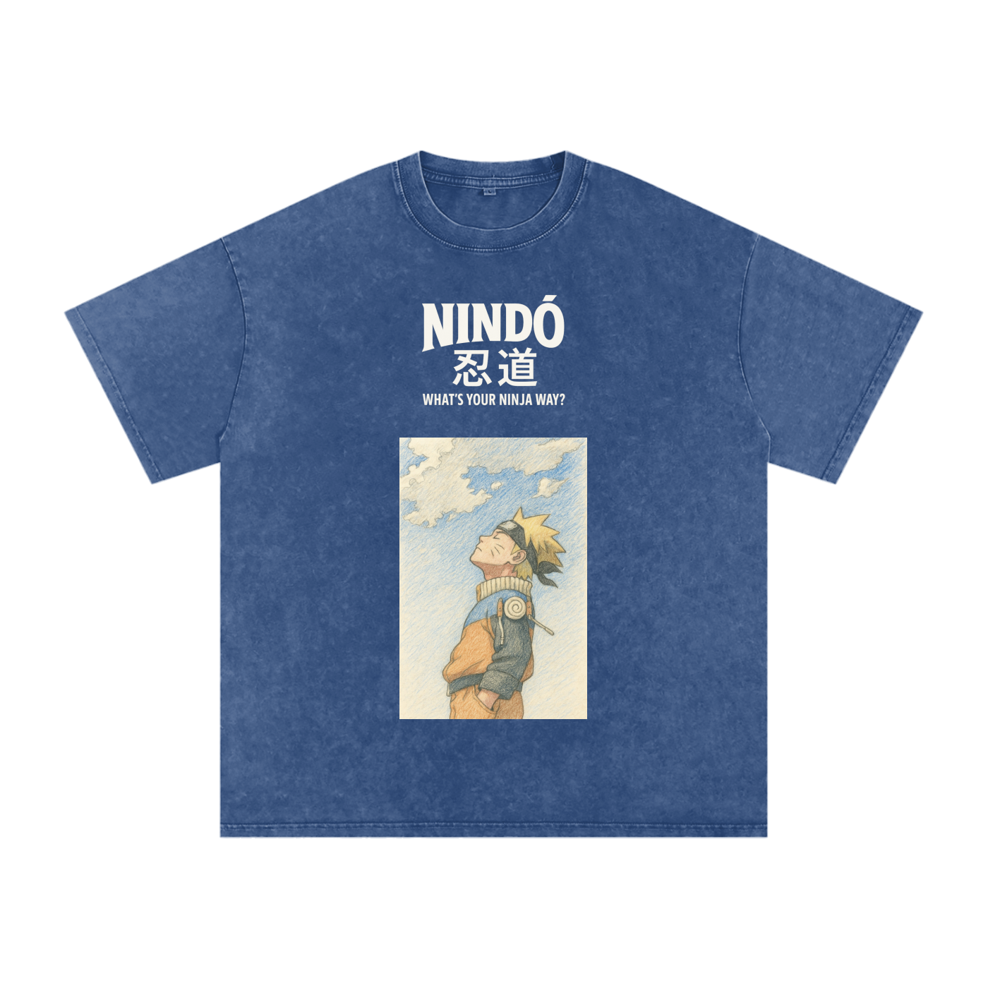 Nindō 忍道 Collection "Naruto" Acid Wash Oversize T-Shirt
