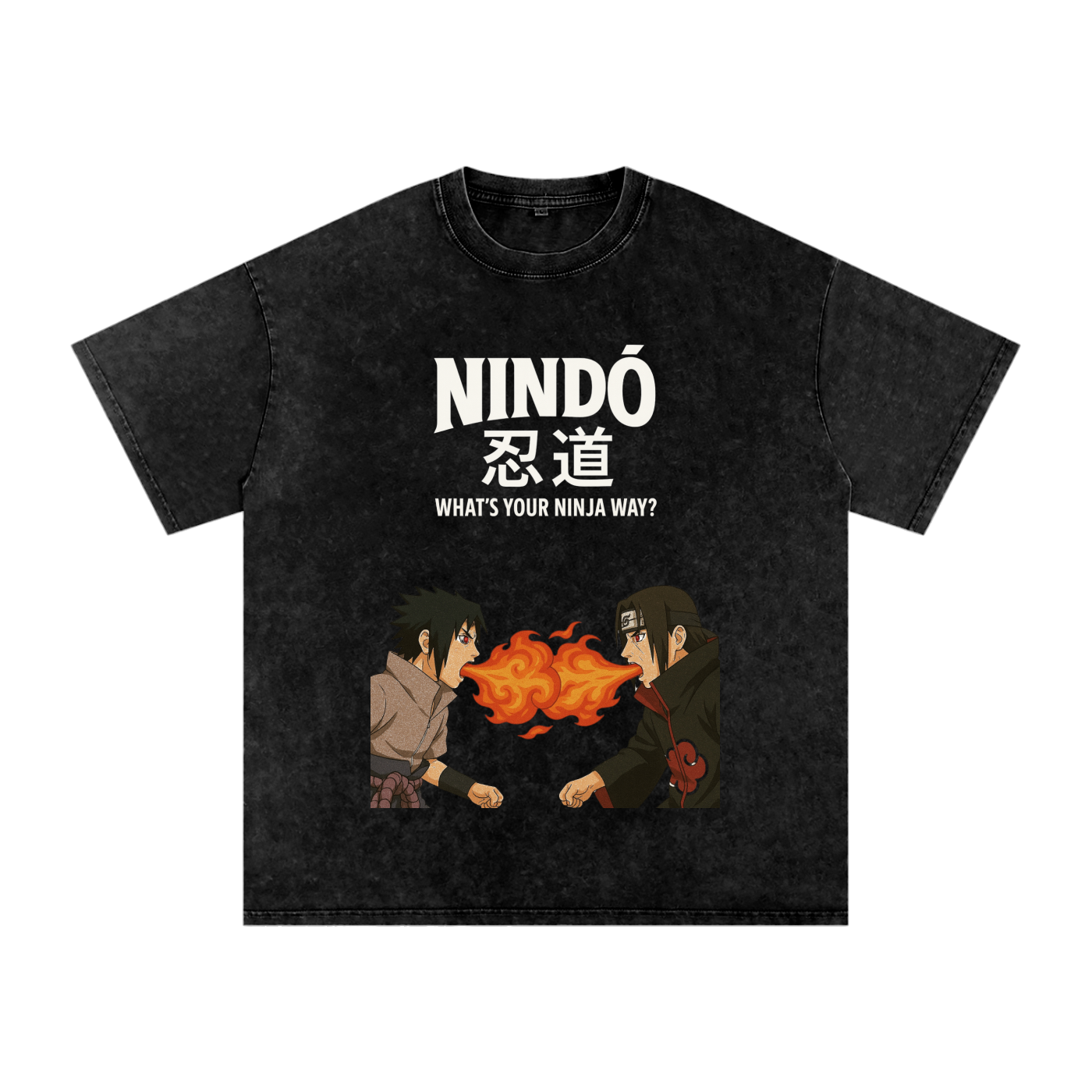 Nindō 忍道 Collection "Sasuke's Revenge" Acid Wash Oversize T-Shirt
